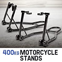 Moto caballete Juego de soporte para moto- horquilla delantera y rueda trasera